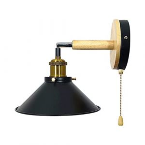 LOVIVER Applique Murale, Applique Murale avec Interrupteur &agrave; Tirette, luminaire d&eacute;coratif Vintage, Lampe de Chevet pour Lecture, Restaurant, Ferme, 1 PCS (LOVIVER FR, neuf)