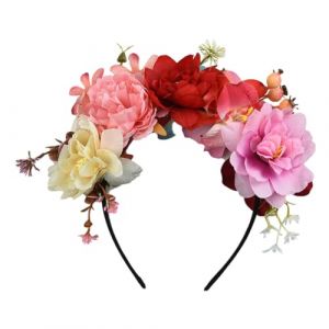 iSpchen,Style De Forêt Accessoires De Fleurs Mariée Vacances Serre-tête,rose (ZARAUE, neuf)