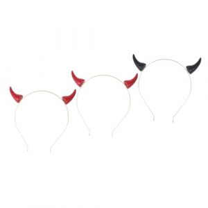 Veemoon 3pi&egrave;ces Cornes De Diable Pour Halloween Bandeau De Diable Pour Cheveux Accessoire De D&eacute;guisement Pour F&ecirc;te Et Cosplay (Quiet Window, neuf)