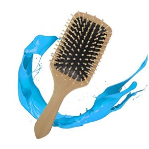 NIYANGLE Brosse Bois Pour Cheveux Avec Picots Ronds Brosse De Massage Adaptée à Types De Cheveux Pour Hommes Femmes (Telinei, neuf)