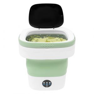 MINRS Mini machine à laver de 12 l - Pliable - Avec essoreuse - Petite machine à laver portable - Pour sous-vêtements, vêtements de bébé, autres petits vêtements - Vert (Linrsy, neuf)