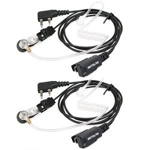 Retevis Oreillette Talkie Walkie &Eacute;couteur Casque Tube Acoustique Transparent Oreillette Compatible avec Talkie Walkie RT24 RT22 RT27 RT5R H777 Baofeng UV-5R BF-888S BF-88E Kenwood HYT (2 pcs) (RetevisDirect, neuf)