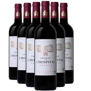 Ch&acirc;teau de l'Hospital Graves - Rouge 2019 - Vin Rouge de Bordeaux (6x75cl) BIO (e-boissons, neuf)
