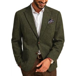 PJ PAUL JONES Veste pour homme Blazer Regular Fit British 2 boutons Modern Business Blazer, Vert arm&eacute;e., M (Livetopz-eu, neuf)