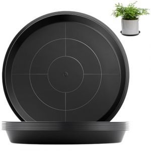 sturiz 8 Pi&egrave;ces Coupelle Pot de Fleur Soucoupe sous Coupe Dessous Pot Fleur 30 Cm Rond Noir Soucoupes pour Pots de Fleurs Soucoupe Jardiniere pour Plantes D'Int&eacute;rieur et D'Ext&eacute;rieur (RUNZEYUNKEJI, neuf)