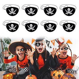 Pirate Eye Patch,Cache Oeil Pirate,Oeil De Pirate, Eye Patch Pirate,Patchs Pour Les Yeux De Pirate,Patchs Pour Les Yeux De Pirate Noir,Pirate Crâne Cache- Oeil,Cache Oeil Pirate Enfant,Adulte,8 Pièces (Deppr, neuf)