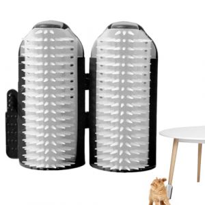 Brosse murale pour chat - Brosse d'angle pour chat - Soin pour chat - Brosse de massage - Outil de toilettage pour chatons longs et courts - Livre pour animaux de compagnie - &Eacute;tag&egrave;re &agrave; livres souple (deliyu, neuf)