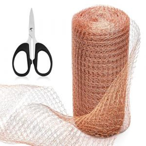 Filet Anti Limaces Et Escargots Couche Double Filet En Cuivre 12,7cm x 6m Filet Cuivre Anti Limace Avec Des Ciseaux Maille De Cuivre Pour La Maison Jardin Lutte Antiparasitaire Rongeur (127mm x 6m) (SIYAO-EUR, neuf)