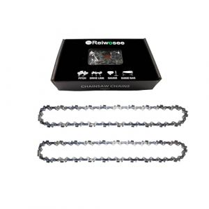 Reiwosee Lot de 2 Chaînes d'Élagueuse sur Perche pour Guide-Chaîne de 10" (25 cm), 3/8", Jauge de la chaîne 0.05" (1.3mm), 40DL, accessoires de scie universelle Longueur de chaîne 37cm, Chainsaw Chain (hzxiaoyi, neuf)