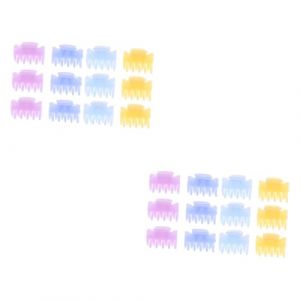 CANIGHT 24 Pièces Griffe De Cheveux Mini-barrettes Kit De Mise En Valeur Des Cheveux Clip Latéral Mini Pinces D'époque Pince à Cheveux Frange Étui De Sécateur à Clipser (ZORIYOI, neuf)