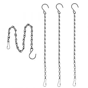Cha&icirc;ne de Suspension, Lot de 4 Cha&icirc;ne en M&eacute;tal &agrave; Suspendre Avec Crochet et Clip Cha&icirc;nes &agrave; Suspendre pour Nichoirs, Jardini&egrave;res, Lanternes et D&eacute;corations Panier &agrave; Fleurs pour Int&eacute;rieur et Ext&eacute;rieur (DUJUANHONG, neuf)