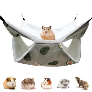 PacuM Hamac Cochon d'Inde Cousu Main 34CM x 34CM Cage Furet Réglable Librement pour Repos Jeu Sieste Cabane Lapin Conception Antidérapante pour Lapin Hamster Cochon d'Inde (Vert) (XUANDING, neuf)