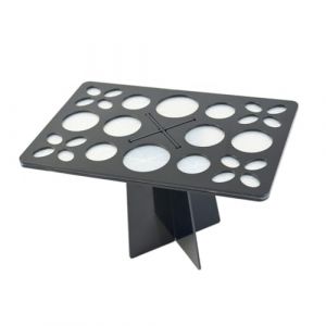 PACKOVE Support de Séchage Pliable pour Pinceaux de Organisateur Noir pour Étagère Cosmétique Inclinable et Portable pour Séchage à Air Brossettes Après Nettoyage (Spring TU, neuf)