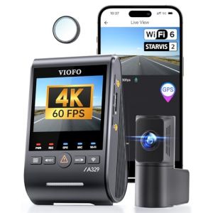 VIOFO A329S 2CH 4K 60FPS Dashcam avant et arri&egrave;re, Cam&eacute;ra embarqu&eacute;e Dual 4K + 2K, Mode parking &eacute;co&eacute;nerg&eacute;tique am&eacute;lior&eacute;, Wi-Fi 6 et commande par application, Double cam&eacute;ra embarqu&eacute;e STARVIS 2, Vision (VIOFO Ltd, neuf)