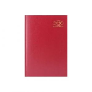 Agenda journalier 2026 format A4 - 1 jour par page - Couverture rigide rouge - Emplacements de 30 minutes - Organiseur professionnel, bureau, maison (Miss Sunshine Boutique, neuf)
