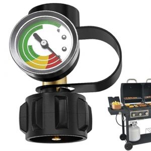 Manom&egrave;tre de gaz &ndash; Indicateur de Niveau de Bouteille de gaz, jauge pour r&eacute;servoir de Propane | Jauge de r&eacute;servoir de LP en m&eacute;tal Portable r&eacute;sistant &agrave; la Rouille, r&eacute;servoir de Propane de jauge de Gril (yuefangde, neuf)