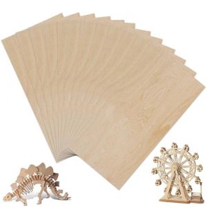 12 Pièces Feuille Contreplaqué,200mm×100mm Contreplaqué 2mm,Plaque en Bois Contreplaque pour Bricolage,Planche de Balsa pour Dessous de Verre,Bricolage,Décoration de Noël,Artisanat et Gravure (Aruichi, neuf)