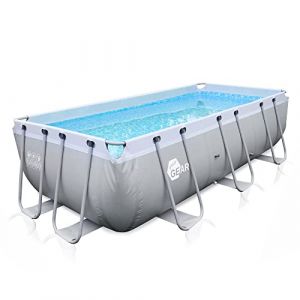 your GEAR Piscine à cadre en acier - Différents modèles/tailles - Ronde, rectangulaire ou carrée - 70-122 cm de haut - Avec cadre en acier - 300 x 200, 300 x 300, 400 x 200, Ø 366 cm, Ø 457 cm (CampOutGmbH, neuf)