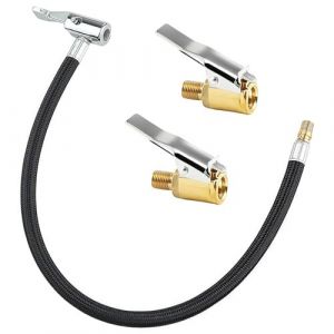 Wefaly 2 Pi&egrave;ce 8mm Adaptateur de Valve de Pneu de Voiture, 40cm Gonfleur Pneu d'extension Embout gonfleur avec Adaptateur Gonflage Tuyau Extension de Pompe Voiture Tube pour Voiture Moto V&eacute;lo (HaJieQin, neuf)