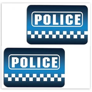 SkinoEu® 2 x Autocollant Stickers Logo De La Police Voiture Camion Fenêtre Porte Auto Moto Vélo Tuning B 6 (SkinoEu®, neuf)