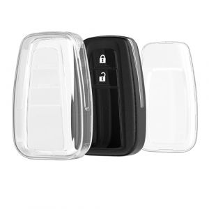 kwmobile Boitier Cl&eacute; de Voiture Compatible avec Toyota 2-Bouton Smart Key Coque - Coque de Protection en TPU Souple pour Cle de Voiture - Transparent (SX-Commerce, neuf)