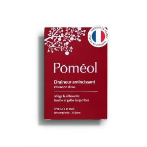 Complément Alimentaire Minceur Drainant ǀ Anti-cellulite & Rétention d'eau ǀ Reine-des-prés, queue de Cerise, Marc de raisin, Artichaut, Vitamines B2, B3, B6, B12 et C ǀ 30 jours ǀ POMÉOL (Poméol, neuf)