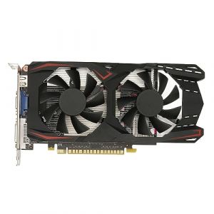 Carte Graphique de Jeu, GTX1050Ti 2G GDDR5 128 Bits 928 MHz 5400 MHz HDMI DVI VGA PCI Express 3.0 16X Slot, Carte Graphique D'ordinateur avec Deux Ventilateurs (GTX550Ti 2G) (Goshyda, neuf)