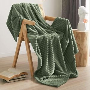 QOFLY Plaid Canape Couverture Polaire, Jete de Canape 100x150, Flanelle 1 Personne Doux et Chaude - Vert d'eau (HHL HOME, neuf)