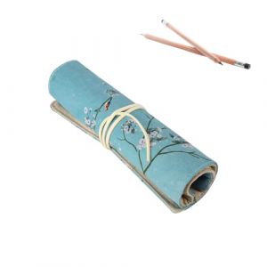 Sac &agrave; Crayon, Sac &agrave; Stylos Trousse De Crayons en Lin Trousses Crayons Rouleau Sac De Crayons De Couleur Pochette De Crayons &eacute;tui &agrave; Crayons pour Artiste &eacute;colier (Hurmerss, neuf)