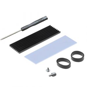 WUSJCOF 1 jeu de dissipateurs thermiques, coussin thermique, kit de refroidissement, glacière en aluminium avec coussin thermique en silicone, glacière pour semi-conducteurs (NAROU DUTEN, neuf)