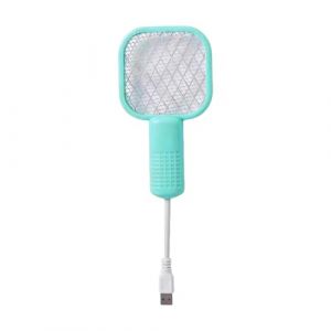 Raquette ÉLectrique Insecte - Tapette à Mouche, Raquette Anti-Moustiques -Tapette ÉLectrique Puissante Rechargeable Piège en Maille De Sécurité à 5 Couches avec Lumière LED Et Taper-C Câble pour (kueago, neuf)
