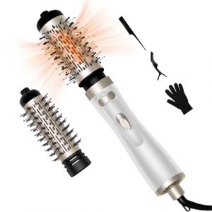 OKWRAP Seche Cheveux Brosse Rotative Brosse Soufflante Rotative 3 en 1 Brosse Rotative 3 Températures, Brosse Chauffante Rotative de 1000 Watts et 2 Embouts Pour Sécher, Lisser, Modeler du Volume (bolesic, neuf)