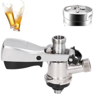 Keg Coupler S Distributeur de Robinet de Bi&egrave;re en Acier Inoxydable avec Soupape de Surpression de S&eacute;curit&eacute;, G5/8 Bi&egrave;re Pression Kegerator pour Syst&egrave;me de Brassage Domestique (Tomoerd, neuf)