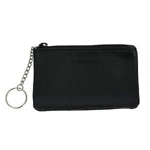 FASHIONGEN - Porte-Monnaie en Cuir &agrave; Double Compartiment &agrave; Zip, pour Homme et Femme - Noir (FASHIONGEN PARIS, neuf)