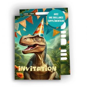 Edition Colibri Cartes d&rsquo;invitation dinosaure &ndash; 10 cartes A6 &agrave; remplir | Invitations anniversaire enfant rigolotes, T-Rex, f&ecirc;te gar&ccedil;on, fille, pr&eacute;histoire (Edition Colibri, neuf)