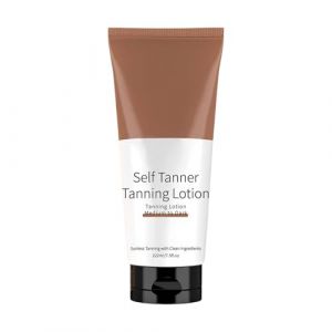 Lotion autobronzante d'ingr&eacute;dients organiques naturels - Lotion autobronzante hydratante &agrave; la noix de coco pour un bronzage naturel clair &agrave; moyen ou moyen (marron, taille unique) (Misyw, neuf)