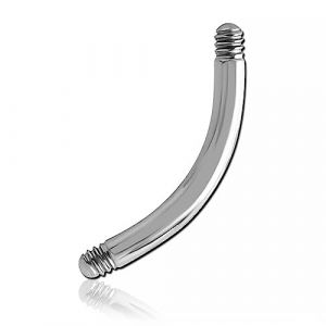 Inoki - Banane titane nue - Jonc/Tige 1.6 mm, Long. int. 12 mm (INOKI PIERCING, neuf)