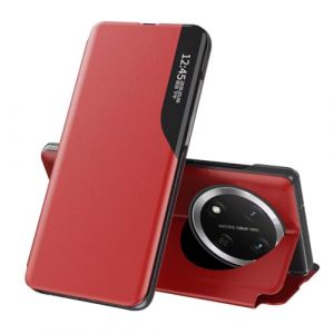EASSGU Coque en Cuir pour Honor Magic7 Lite 5G / Honor X9c (6.78" inches) fenêtre latérale Flip Cuir PU Holder Housse de résistant Aux Rayures et Aux Chocs Protection Case - Rouge (EASSGU, neuf)