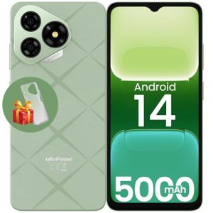 Ulefone Note 19(2025) Telephone Portable Android 14, 6Go RAM+64Go ROM/SD-512Go, Octa Core Smartphone 5000mAh, Écran 6.56" HD+, 8MP, Smartphone Débloqué 4G Dual SIM/Face ID/Garantie de 2 Ans-Vert (TALISHA DAJI, neuf)
