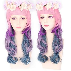 Anime pas cher Cosplay mignonne perruque blonde lolita OL élégante perruque ondulée lolita marron beige pour les femmes blanches Halloween cheveux + perruques casquette taille unique 821 perruque av (good stuff A, neuf)