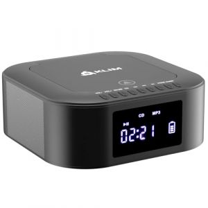 KLIM Boombox E1 - Poste Radio CD Portable - Extra Bass avec Subwoofer - Radio FM, CD, Bluetooth, USB, Bluetooth, MP3 - Mode Filaire et sans Fil avec Piles Rechargeables - Télécommande (KLIM Technologies France, neuf)