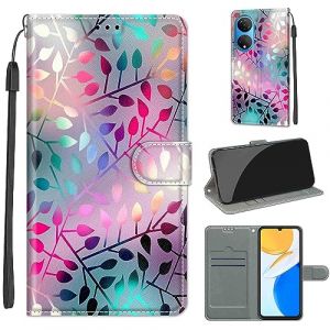 SIENIANLINE Coque pour Honor X7, Coque Honor Play 30 Plus,Etui Protection Housse Premium en Cuir de Portefeuille en Cuir Fermeture Magn&eacute;tique Flip Case pour Honor X7 / Honor Play 30 Plus (DIKAS, neuf)