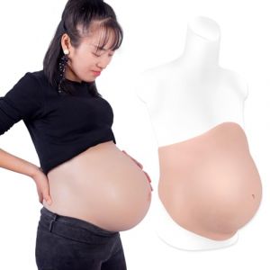YEEFAIRY Faux Ventre de Grossesse Silicone Moulage Ventre Femme Enceinte Realiste Expérience Adaptée aux Hommes pour Photographie Cosplay Fake Pregnant Belly (5 à 7 Mois, Taille L, Biege) (YEEFAIRY, neuf)
