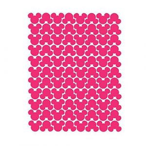 Lot de 24 autocollants muraux en vinyle pour chambre d'enfant Motif tête de Mickey Mouse Rose Rouge (Meya homelife store, neuf)