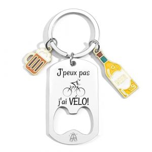 KJKJKJ Porte-clés Personnalisé,Coach Porteclef Décapsuleur Cadeau Original pour Fan de Sport,Personnalisé pour Basket Chasseur Football Golfeur Motard Pêcheur Cycliste Rugby Saxophone Cadeau (1-1) (yiwushimafendianzishangwuyouxiangongsi, neuf)