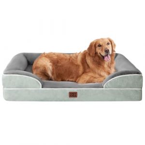 EHEYCIGA Panier Chien Grande Taille XXL Orthopedique, Memoire de Forme Lit pour Chien Dehoussable Lavable, Canapé Chiens Imperméable, Vert (EHEYCIGA EU, neuf)