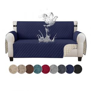 Jaotto Housse de Canap&eacute; Imperm&eacute;able 3 Places Housse Canap&eacute; Reversible &agrave; l'eau Housse Canap&eacute; Anti Poils Animaux Protecteur de Canap&eacute; Universelle pour Chiens,Bleu Marine (Jaotto, neuf)
