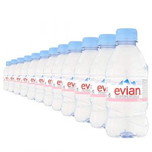 Evian Lot de 12 bouteilles d'eau min&eacute;rale naturelle 330 ml (La Famille &agrave; Table! - LF&agrave;T!, neuf)