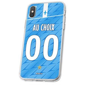 MYCASEFC Coque Foot Marseille iPhone X Coque Football Personnalisable en Silicone. Housse de Smartphone personnalisée et fabriquée en France en TPU (MyCaseFC, neuf)