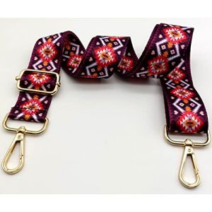 Keriocusi Bandouliere de Rechange Sac Reglable Fuchsia, Sangle de Sac a Main Remplacement, Sangle de Rechange Universelles mit Boucle Dore pour Femme Sac &agrave; Main, Sac &agrave; Bandouli&egrave;re, 5 (Keriocusi, neuf)